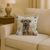 Brindle Boerboel Coastal Sea Glass Throw Pillow Decorative Indoor Outdoor Accent Cushion for Couch, Bed or Patio, 18Hx18W