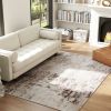 4 x 6 Foot Mixed Brown Abstract Area Rug