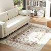 4 x 6 Foot Brown Boho Pattern Area Rug