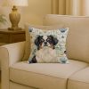 Tricolor Japanese Chin Coastal Sea Glass Throw Pillow Decorative Indoor Outdoor Accent Cushion for Couch, Bed or Patio, 18Hx18W
