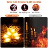 6-Piece 9.8 Inch Warm White Flameless LED Taper Candle Set with Remote and Timer
