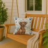 Chesapeake Bay Retriever Coastal Sea Glass Throw Pillow Decorative Indoor Outdoor Accent Cushion for Couch, Bed or Patio, 18Hx18W