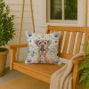 Isabella Dogue de Bordeaux Coastal Sea Glass Throw Pillow Decorative Indoor Outdoor Accent Cushion for Couch, Bed or Patio, 18Hx18W