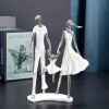 Nordic-Style Abstract Family Resin Sculpture