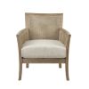 Diedra Cane Accent Chair with Reclaimed Natural Wood Finish