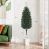 43 Inch Artificial Cypress Topiary Tree Set of 2