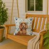 Boykin Spaniel Coastal Sea Glass Throw Pillow Decorative Indoor Outdoor Accent Cushion for Couch, Bed or Patio, 18Hx18W