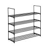 Gray Four Tier Shoe Storage Organizer Racks Set of 2