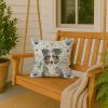 Blue Merle American Shepherd Coastal Sea Glass Throw Pillow Decorative Indoor Outdoor Accent Cushion for Couch, Bed or Patio, 18Hx18W