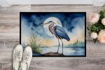 24 x 36 Inch Blue Heron Under the Moonlight Doormat