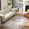 4 x 6 Foot Tan Vintage-Style Area Rug