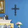 CIFbuy Metal Baked Paint Hollowed Cross Wall Art Christian Religious Home Decor (TikTok, temu pickup)