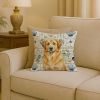 Lion Yellow Leonberger Coastal Sea Glass Throw Pillow Decorative Indoor Outdoor Accent Cushion for Couch, Bed or Patio, 18Hx18W