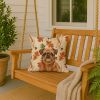 Belge Brussels Griffon Heirloom Fall Throw Pillow Decorative Indoor Outdoor Accent Cushion for Couch, Bed or Patio, 18Hx18W