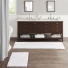 21 x 34 Inch White Reversible Tufted Cotton Bath Rug