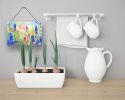 8 x 12 Inch Texas Bluebonnets Watercolor Aluminum Wall Sign