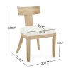 2-Piece Upholstered Slat-Back Dining Chair Set with Rubberwood Frames