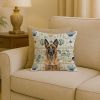 Belgian Malinois Coastal Sea Glass Throw Pillow Decorative Indoor Outdoor Accent Cushion for Couch, Bed or Patio, 18Hx18W