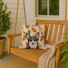Black and White Cardigan Welsh Corgi Heirloom Fall Throw Pillow Decorative Indoor Outdoor Accent Cushion for Couch, Bed or Patio, 18Hx18W