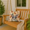 Blue Merle Cardigan Welsh Corgi Heirloom Fall Throw Pillow Decorative Indoor Outdoor Accent Cushion for Couch, Bed or Patio, 18Hx18W