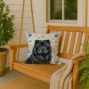 Black Chow Chow Coastal Sea Glass Throw Pillow Decorative Indoor Outdoor Accent Cushion for Couch, Bed or Patio, 18Hx18W