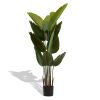 62 Inch Artificial Bird of Paradise Plant in Pots Set of 2
