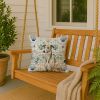 Brindle Whippet Coastal Sea Glass Throw Pillow Decorative Indoor Outdoor Accent Cushion for Couch, Bed or Patio, 18Hx18W