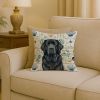 Black Newfoundland Coastal Sea Glass Throw Pillow Decorative Indoor Outdoor Accent Cushion for Couch, Bed or Patio, 18Hx18W