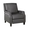 Gray Transitional Push-Back Reclining Chair