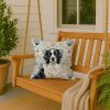 Landseer Newfoundland Coastal Sea Glass Throw Pillow Decorative Indoor Outdoor Accent Cushion for Couch, Bed or Patio, 18Hx18W