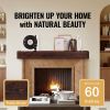 60 Inch Natural Wood Floating Fireplace Mantel Shelf
