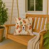 Lemon and White Beagle Heirloom Fall Throw Pillow Decorative Indoor Outdoor Accent Cushion for Couch, Bed or Patio, 18Hx18W