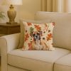 Boxer Heirloom Fall Throw Pillow Decorative Indoor Outdoor Accent Cushion for Couch, Bed or Patio, 18Hx18W