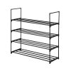 Gray Four Tier Shoe Storage Organizer Racks Set of 2
