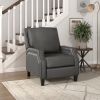 Gray Transitional Push-Back Reclining Chair