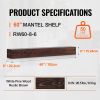 60 Inch Natural Wood Floating Fireplace Mantel Shelf