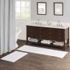 21 x 34 Inch White Reversible Tufted Cotton Bath Rug