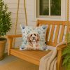 Cavapoo Coastal Sea Glass Throw Pillow Decorative Indoor Outdoor Accent Cushion for Couch, Bed or Patio, 18Hx18W