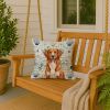 Orange Nova Scotia Duck Tolling Retriever Coastal Sea Glass Throw Pillow Decorative Indoor Outdoor Accent Cushion for Couch, Bed or Patio, 18Hx18W