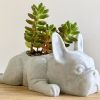 Miniature French Bulldog Resin Succulent Planter