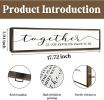 Family Wall Signs Decor Together is Our Favorite Place to Be Inspirational Quotes Wall Plaque Rustic Farmhouse Motivational Decoration for Living Room