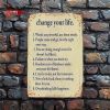 CIFbuy Vintage Metal Sign Retro Iron Wall Art Inspirational Quote Rustic Wall Decor For Home Porch Garage Cafe Garden Ideal Holiday Gift 12x8 Inches (