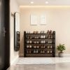 5-Tier Metal and Plastic Shoe Rack Organizer – Space-Saving Narrow Floor Shoe Storage Shelf, Durable Multi-Layer Iron Design, No Wood, Easy Assembly