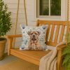 Dogue de Bordeaux Coastal Sea Glass Throw Pillow Decorative Indoor Outdoor Accent Cushion for Couch, Bed or Patio, 18Hx18W