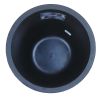 18 Inch Mosswood Matte Black Resin Planter