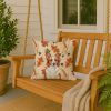 Red and White Border Collie Heirloom Fall Throw Pillow Decorative Indoor Outdoor Accent Cushion for Couch, Bed or Patio, 18Hx18W