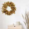 20 Inch Autumn Magnolia Leaf and Pomegranate Berry Decorative Wreath