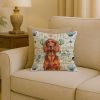 Irish Setter Coastal Sea Glass Throw Pillow Decorative Indoor Outdoor Accent Cushion for Couch, Bed or Patio, 18Hx18W