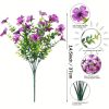 24 Pack Artificial Christmas Flowers, Realistic Plastic Flowers,  Tree Ornaments - Maintenance-Free Holiday Decor, Artificial Christmas Flowers