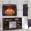 23 Inch Infrared Electric Fireplace Insert with Realistic Flame, Log Set and Remote Control